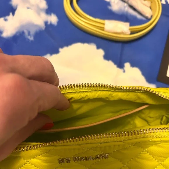 NWT - MZ Wallace - Crosby Luna Acid Yellow Crossbody/Shoulder Purse - Picture 6 of 8